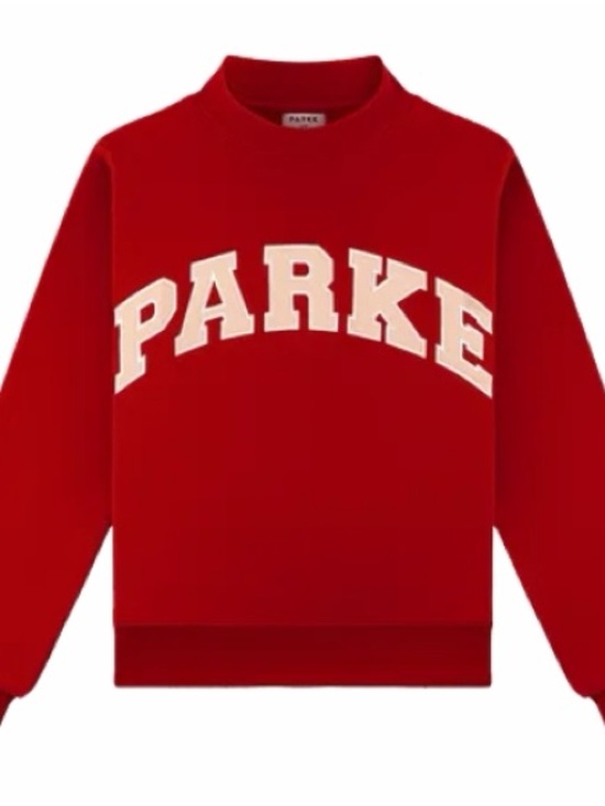 Parke Other - Parke Red Crewneck Sweatshirt with Cream Arch Logo